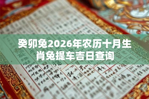 癸卯兔2026年农历十月生肖兔提车吉日查询