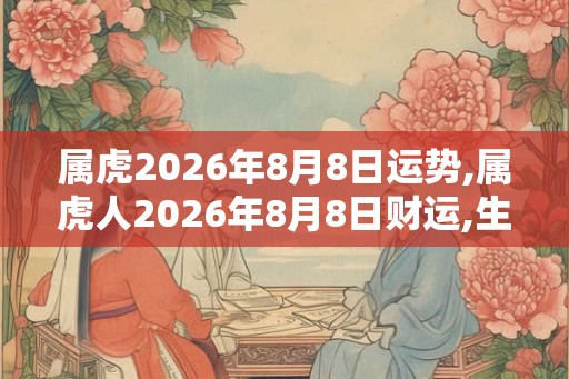 属虎2026年8月8日运势,属虎人2026年8月8日财运,生肖虎2026年8月8日运势