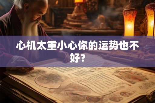 心机太重小心你的运势也不好？