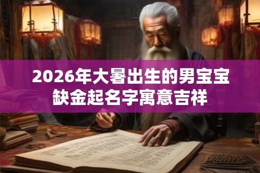 2026年大暑出生的男宝宝缺金起名字寓意吉祥