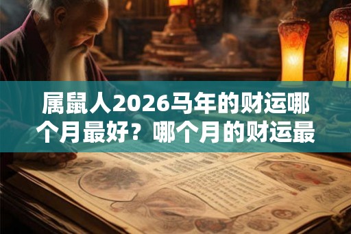 属鼠人2026马年的财运哪个月最好？哪个月的财运最旺？