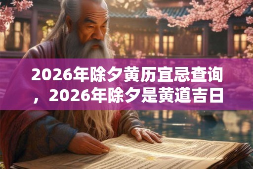 2026年除夕黄历宜忌查询,2026年除夕是黄道吉日吗? 2026年除夕黄历宜忌查询,2026年除夕是黄道吉日吗?