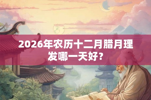 2026年农历十二月腊月理发哪一天好？