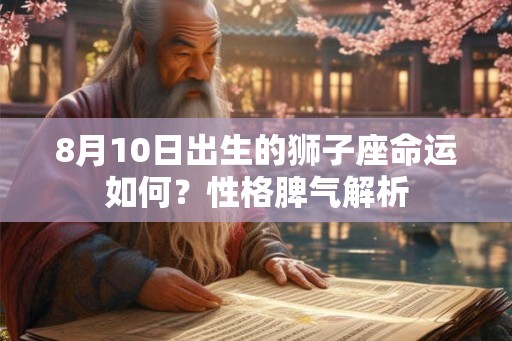 8月10日出生的狮子座命运如何?性格脾气解析 8月10日出生的狮子座命运如何?性格脾气解析