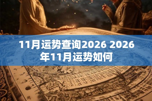 11月运势查询2026 2026年11月运势如何