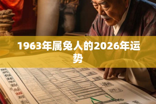1963年属兔人的2026年运势