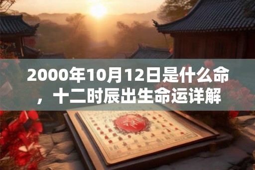 2000年10月12日是什么命，十二时辰出生命运详解