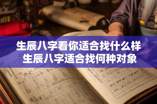 生辰八字看你适合找什么样 生辰八字适合找何种对象