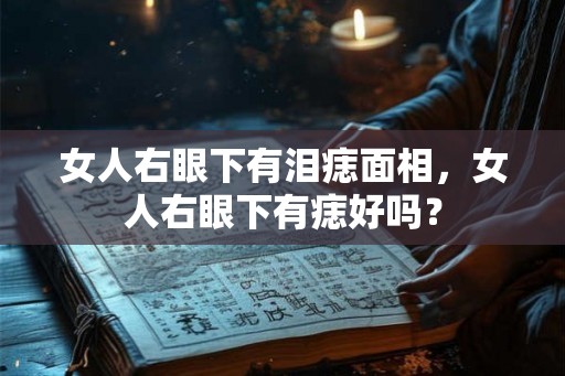 女人右眼下有泪痣面相，女人右眼下有痣好吗？