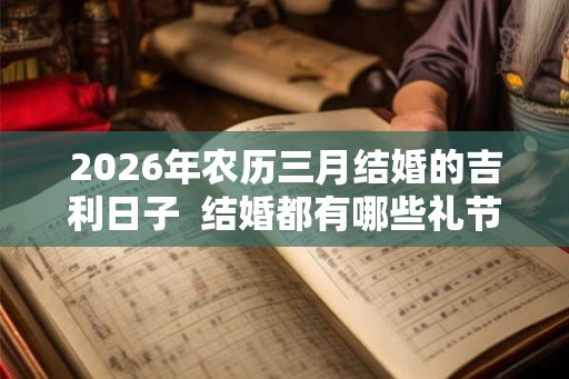 2026年农历三月结婚的吉利日子 结婚都有哪些礼节 2026年农历三月结婚的吉利日子 结婚都有哪些礼节