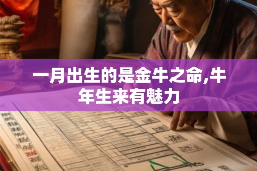 一月出生的是金牛之命,牛年生来有魅力