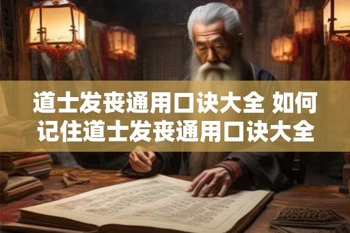道士发丧通用口诀大全 如何记住道士发丧通用口诀大全