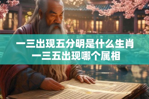 一三出现五分明是什么生肖 一三五出现哪个属相