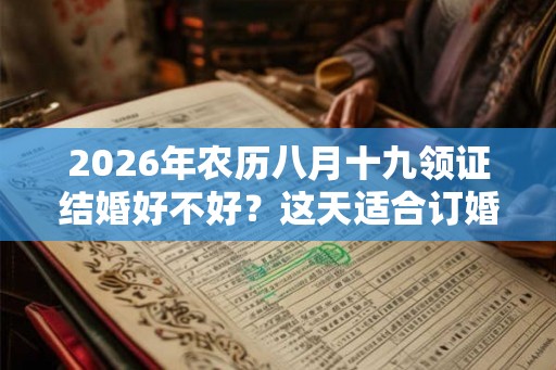 2026年农历八月十九领证结婚好不好?这天适合订婚吗? 2026年农历八月十九领证结婚好不好?这天适合订婚吗?