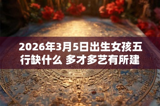 2026年3月5日出生女孩五行缺什么 多才多艺有所建树