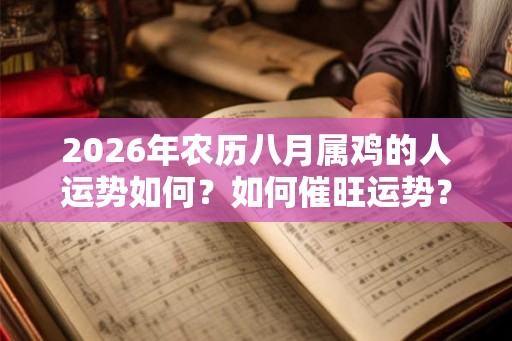 2026年农历八月属鸡的人运势如何？如何催旺运势？