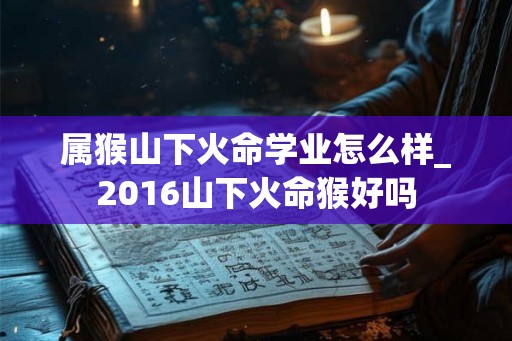 属猴山下火命学业怎么样_2016山下火命猴好吗
