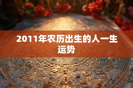2011年农历出生的人一生运势