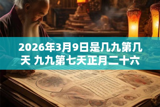 2026年3月9日是几九第几天 九九第七天正月二十六
