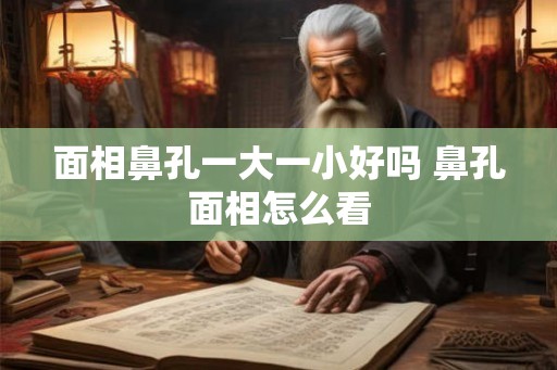 面相鼻孔一大一小好吗 鼻孔面相怎么看