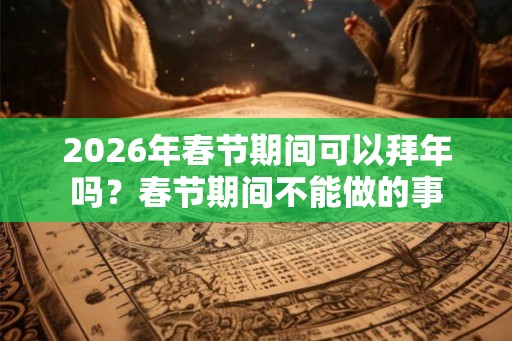 2026年春节期间可以拜年吗？春节期间不能做的事