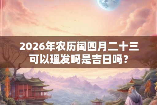 2026年农历闰四月二十三可以理发吗是吉日吗？