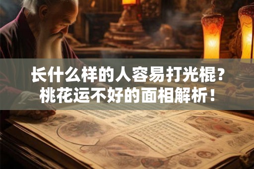 长什么样的人容易打光棍？桃花运不好的面相解析！