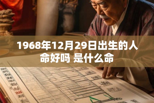 1968年12月29日出生的人命好吗 是什么命