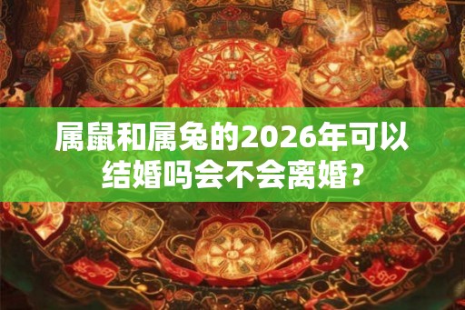 属鼠和属兔的2026年可以结婚吗会不会离婚？