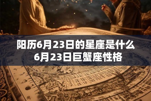 阳历6月23日的星座是什么 6月23日巨蟹座性格 阳历6月23日的星座是什么 6月23日巨蟹座性格