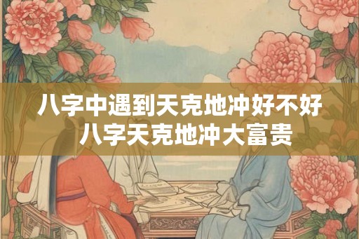 八字中遇到天克地冲好不好  八字天克地冲大富贵