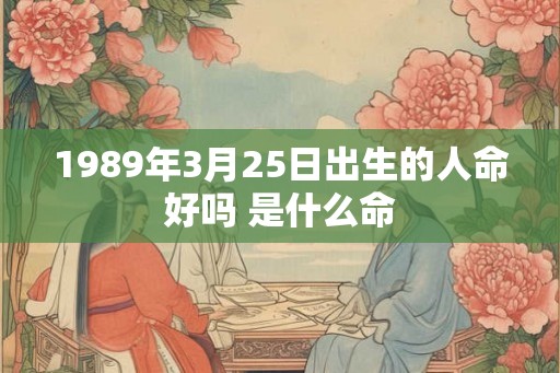 1989年3月25日出生的人命好吗 是什么命