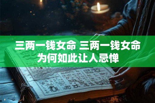 三两一钱女命 三两一钱女命为何如此让人忌惮