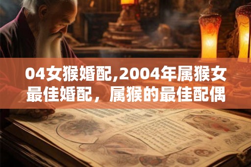 04女猴婚配,2004年属猴女最佳婚配，属猴的最佳配偶