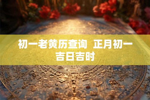 初一老黄历查询  正月初一吉日吉时
