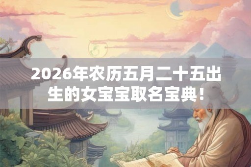 2026年农历五月二十五出生的女宝宝取名宝典！