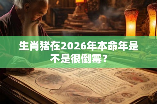 生肖猪在2026年本命年是不是很倒霉？
