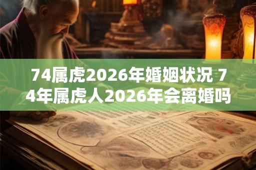 74属虎2026年婚姻状况 74年属虎人2026年会离婚吗