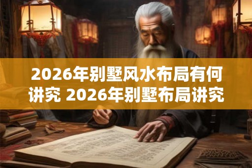 2026年别墅风水布局有何讲究 2026年别墅布局讲究