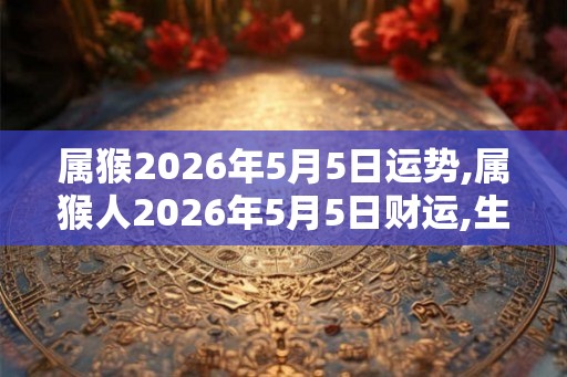 属猴2026年5月5日运势,属猴人2026年5月5日财运,生肖猴2026年5月5日运势