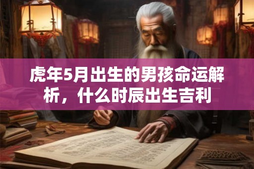 虎年5月出生的男孩命运解析，什么时辰出生吉利