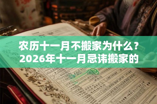 农历十一月不搬家为什么？2026年十一月忌讳搬家的日子