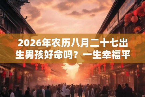2026年农历八月二十七出生男孩好命吗？一生幸福平安吗？