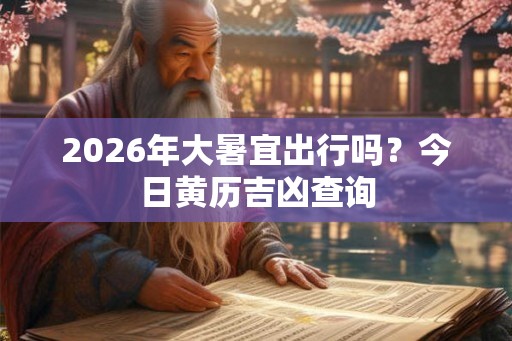 2026年大暑宜出行吗?今日黄历吉凶查询 2026年大暑宜出行吗?今日黄历吉凶查询