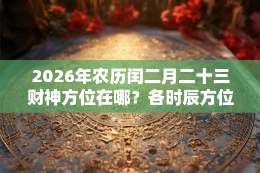 2026年农历闰二月二十三财神方位在哪？各时辰方位查询