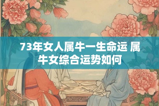 73年女人属牛一生命运 属牛女综合运势如何 73年女人属牛一生命运 属牛女综合运势如何