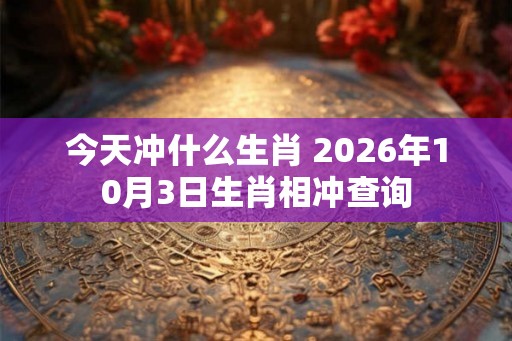 今天冲什么生肖 2026年10月3日生肖相冲查询 今天冲什么生肖 2026年10月3日生肖相冲查询