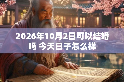 2026年10月2日可以结婚吗 今天日子怎么样 2026年10月2日可以结婚吗 今天日子怎么样