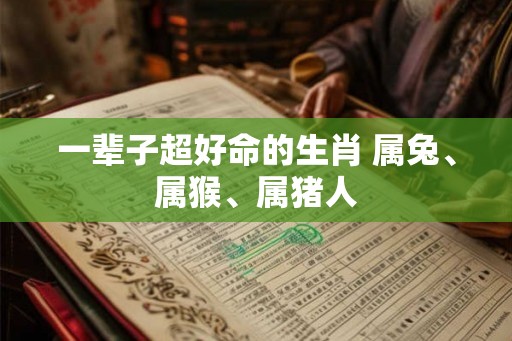 一辈子超好命的生肖 属兔、属猴、属猪人