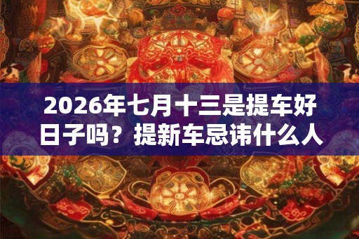 2026年七月十三是提车好日子吗？提新车忌讳什么人坐